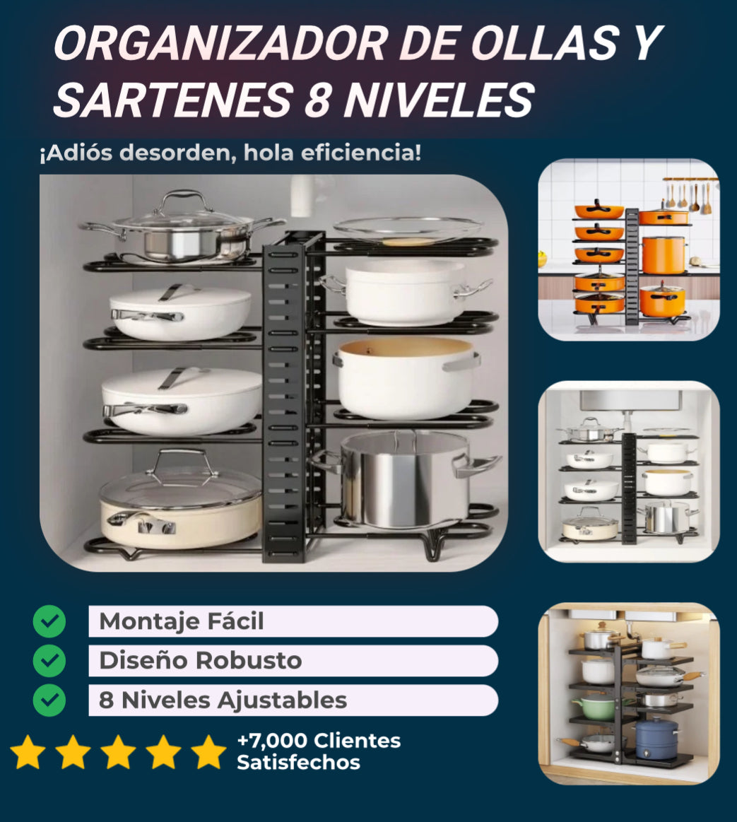 Organizador De Ollas 8 Niveles